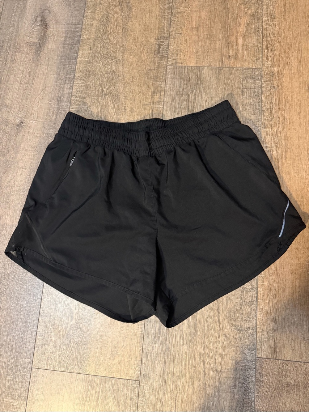all in motion Black Women's Athletic Shorts with Reflective Trim